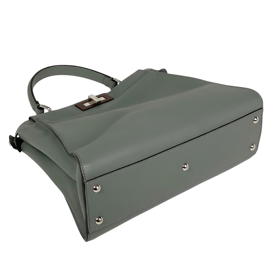 フェンディ ピーカブー 2WAY ショルダーバッグ ハンドバッグ レザー グレー 8BN290 レディース 【中古】brbag
