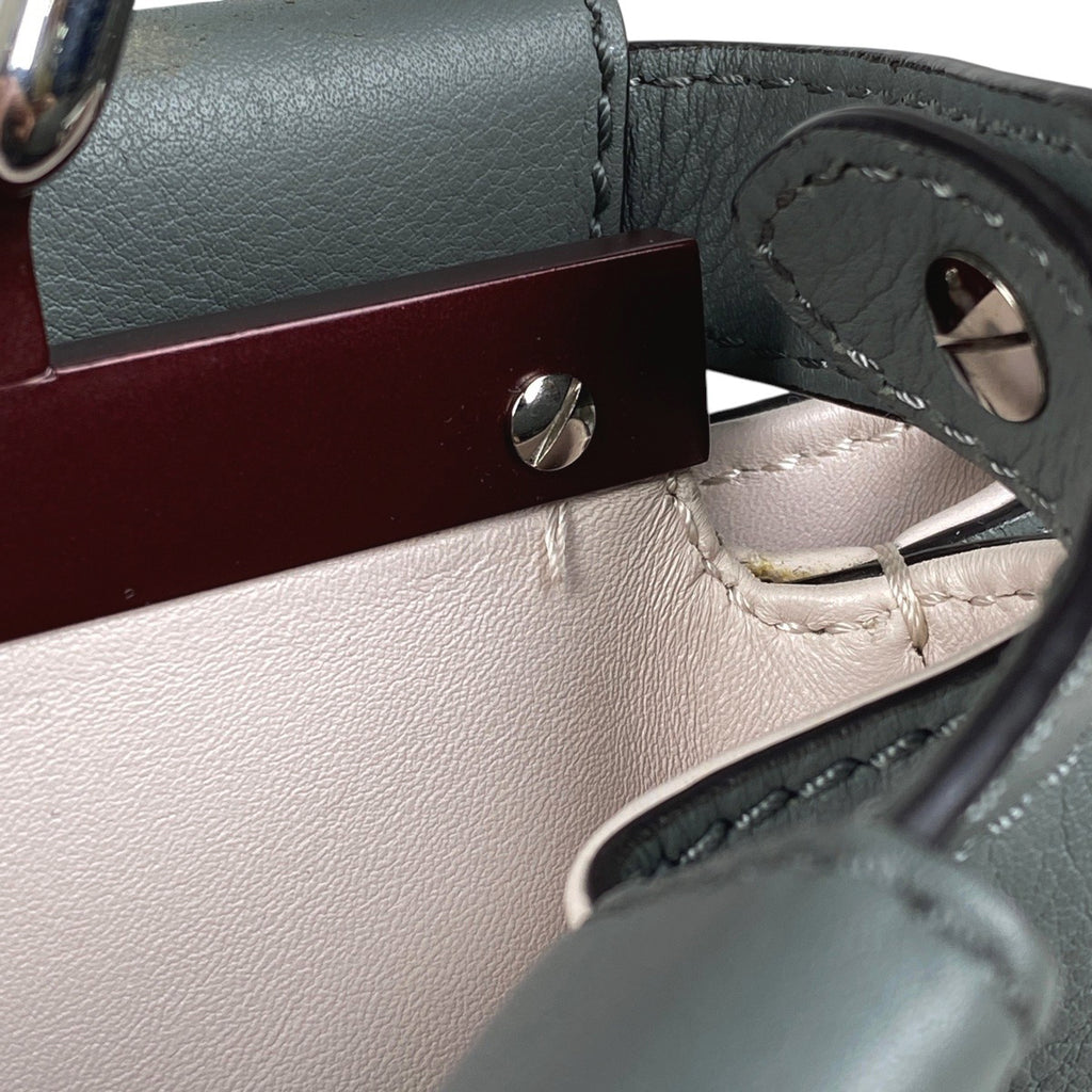 フェンディ ピーカブー 2WAY ショルダーバッグ ハンドバッグ レザー グレー 8BN290 レディース 【中古】brbag