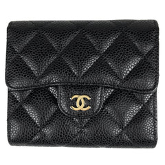 動画付き シャネル 財布 二つ折り マトラッセ キャビアスキン ブラック レディース