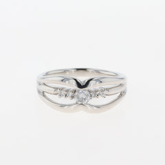 メレダイヤ デザインリング プラチナ 指輪 リング 11号 Pt900 ダイヤモンド レディース 【中古】 
 ラッピング可