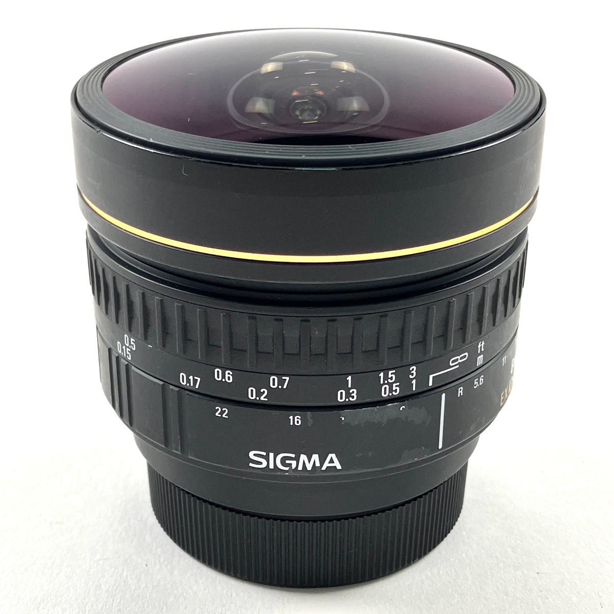 シグマ SIGMA 8mm F3.5 EX DG FISHEYE 魚眼 (ニコン F用) 一眼カメラ用（オートフォーカス） 【中古】