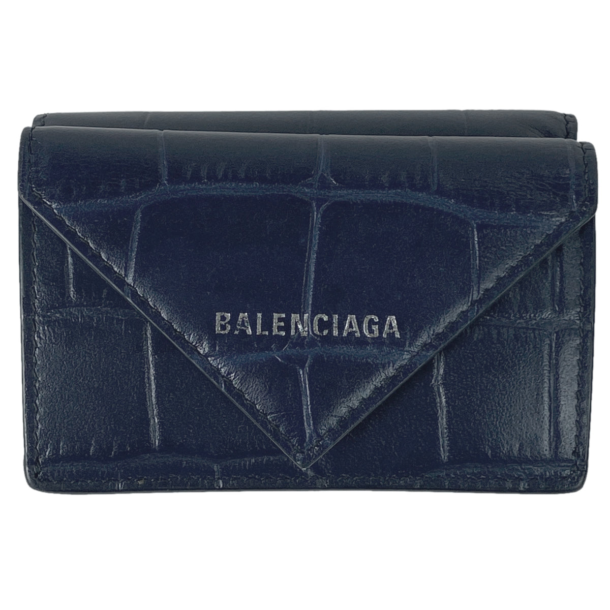 【匿名配送】バレンシアガ ペーパーミニ レザー 三つ折りコンパクト財布
