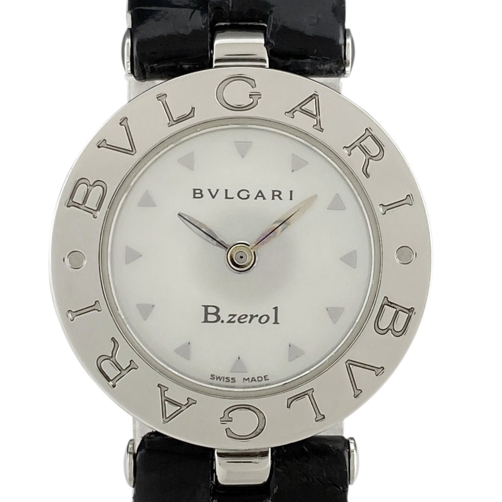ブルガリ ビーゼロワン B-zero1 シェル BZ22S 腕時計 SS レザー クォーツ ホワイト レディース 【中古】 , ラッピング可