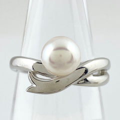 タサキ パール デザインリング プラチナ 指輪 真珠 リング 11号 Pt900 パール レディース 【中古】 
 ラッピング可