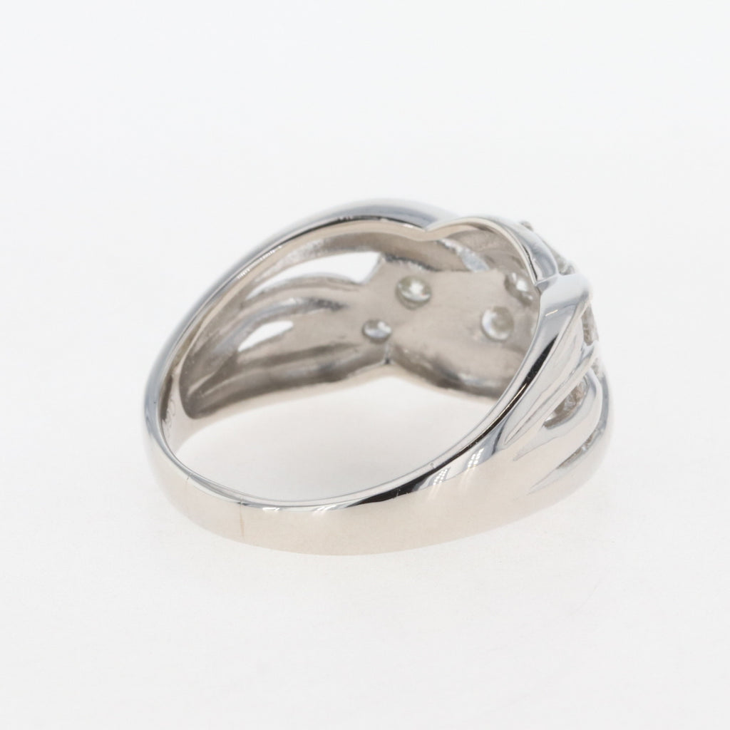 メレダイヤ デザインリング プラチナ 指輪 リング 14.5号 Pt850 ダイヤモンド レディース 【中古】 
 ラッピング可