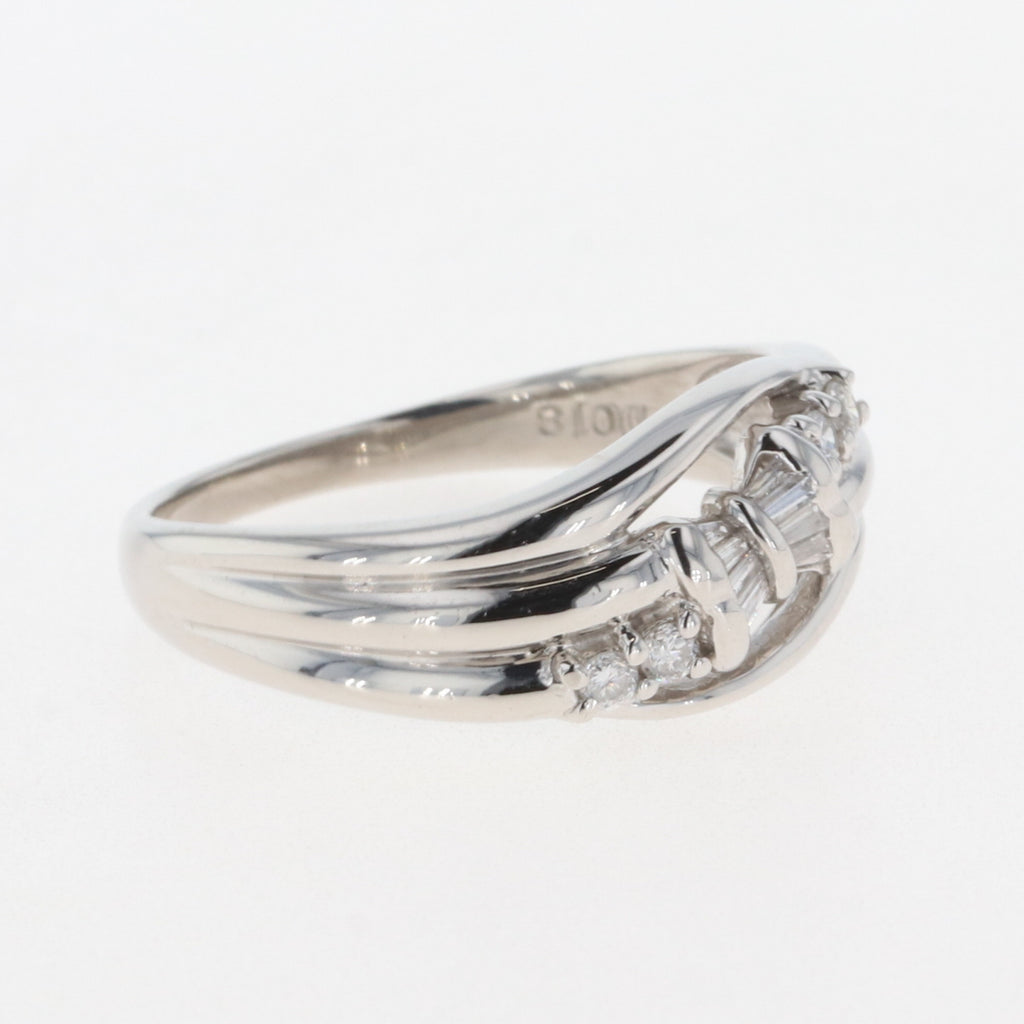 メレダイヤ デザインリング プラチナ 指輪 リング 14.5号 Pt900 ダイヤモンド レディース 【中古】 
 ラッピング可