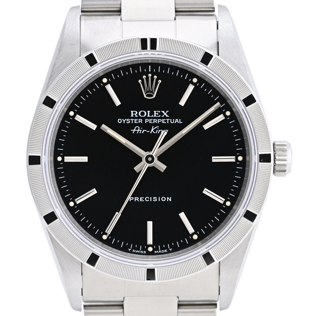 ロレックス ROLEX エアキング 14010 腕時計 SS 自動巻き ブラック ...