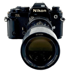 ニコン Nikon FA + Ai Micro-NIKKOR 200mm F4 マクロ［ジャンク品］ フィルム マニュアルフォーカス 一眼レフカメラ 【中古】
