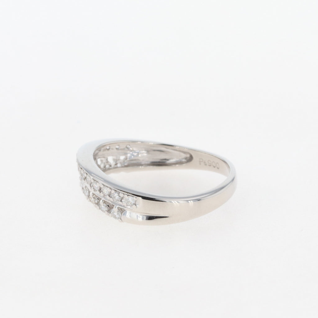 バイセル公式】メレダイヤ デザインリング プラチナ 指輪 リング 9号