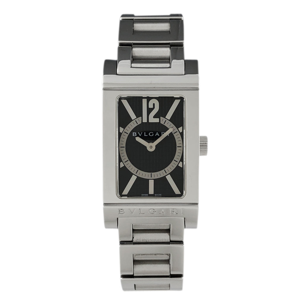 33ケースサイズ横ブルガリ レッタンゴロ SS×革   レディース 腕時計