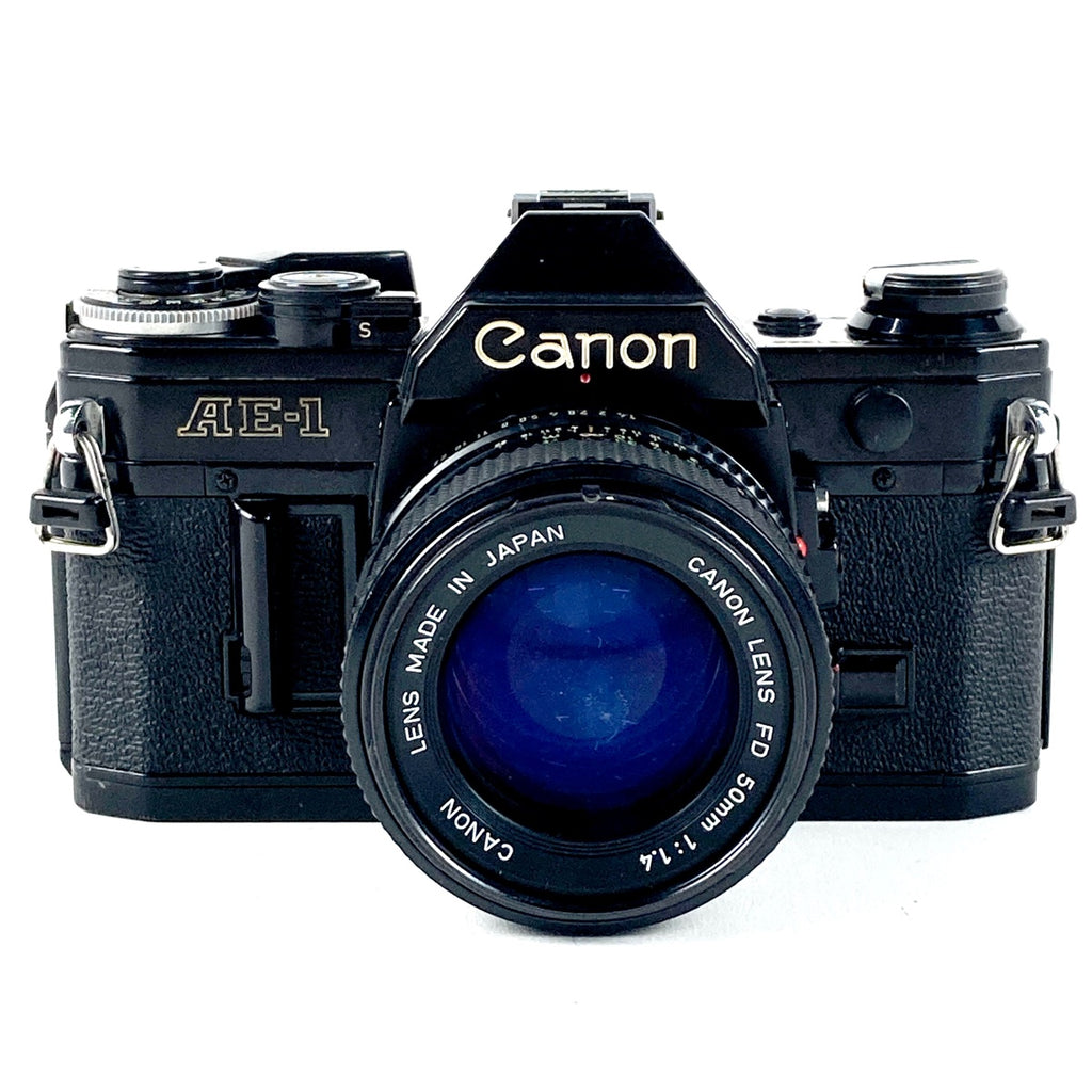 キヤノン Canon AE-1 ブラック + NEW FD 50mm F1.4［ジャンク品］ フィルム マニュアルフォーカス 一眼レフカメラ 【中古】