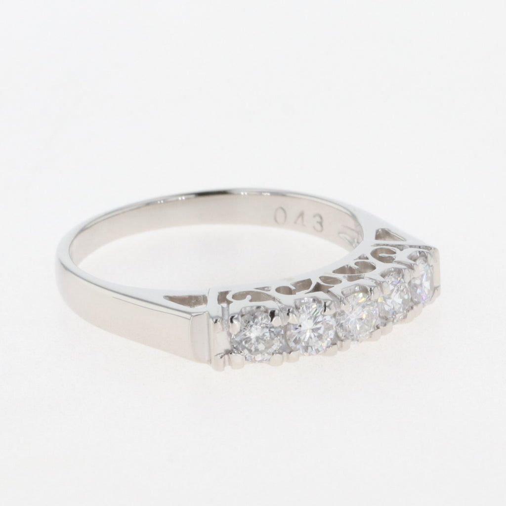 メレダイヤ デザインリング プラチナ 指輪 リング 9.5号 Pt900 ダイヤモンド レディース 【中古】 , ラッピング可