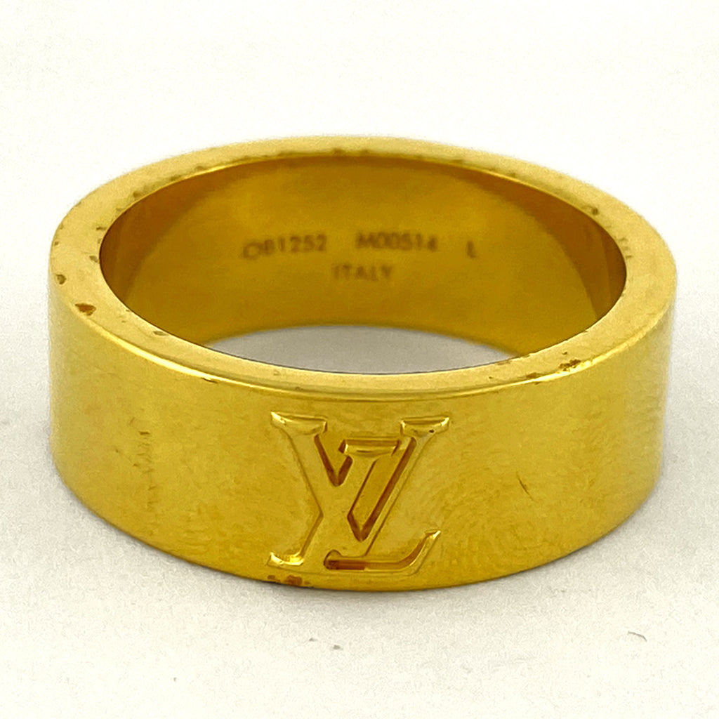 ルイ・ヴィトン LV インスティンクト ロゴ リング L 21号 指輪 