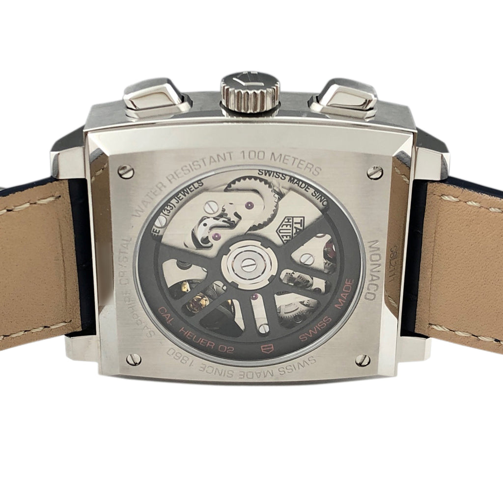 タグホイヤー モナコ キャリバー ホイヤー02 CBL2111 腕時計 SS レザー 自動巻き ブルー メンズ 【中古】 
 ラッピング可