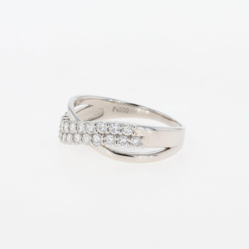 バイセル公式】メレダイヤ デザインリング プラチナ 指輪 リング 14号 