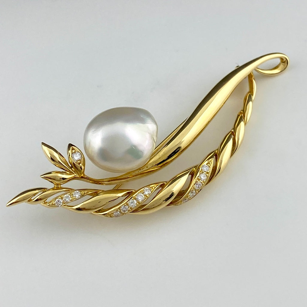 K18 ring pearl pendantアクセサリー