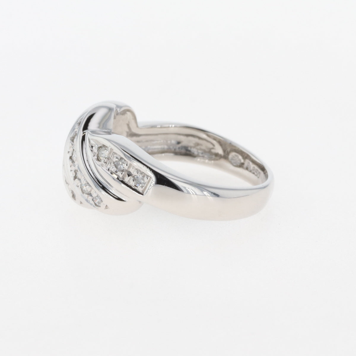 バイセル公式】メレダイヤ デザインリング プラチナ 指輪 リング 11号 