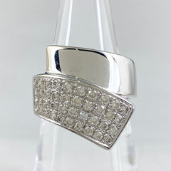 メレダイヤ デザインリング 指輪 リング 12.5号 K18 ダイヤモンド レディース 【中古】 
 ラッピング可
