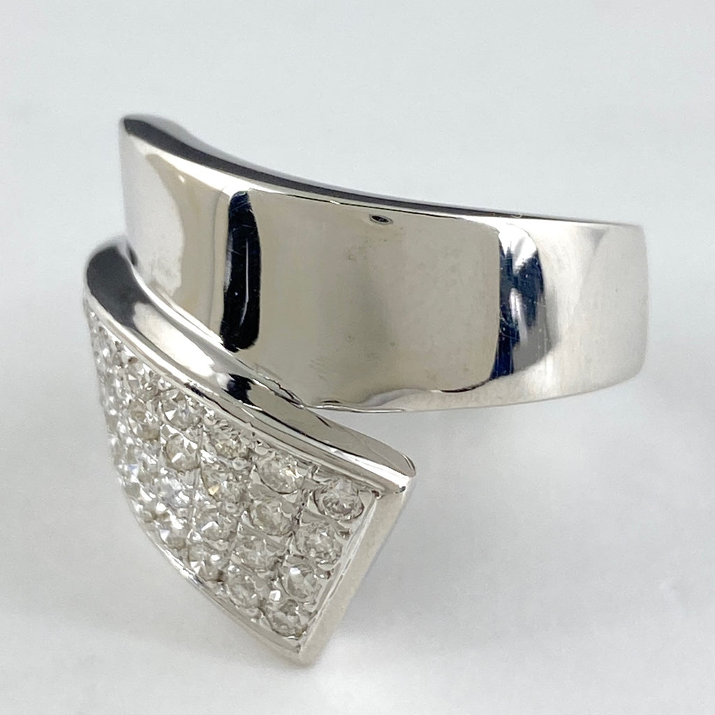 メレダイヤ デザインリング 指輪 リング 12.5号 K18 ダイヤモンド レディース 【中古】 
 ラッピング可