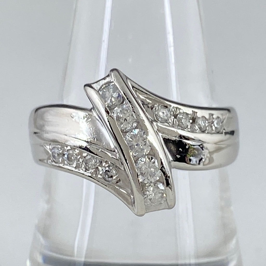 メレダイヤ デザインリング プラチナ 指輪 リング 20号 Pt850 ダイヤモンド メンズ 【中古】 
 ラッピング可