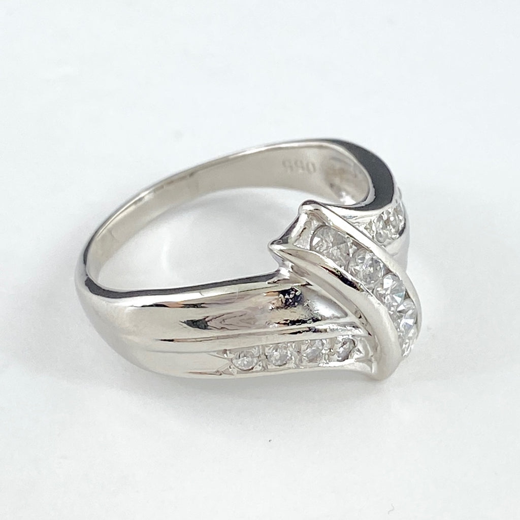 メレダイヤ デザインリング プラチナ 指輪 リング 20号 Pt850 ダイヤモンド メンズ 【中古】 
 ラッピング可