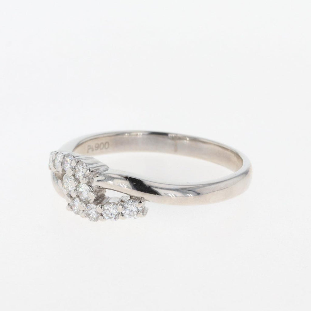 メレダイヤ デザインリング プラチナ 指輪 リング 21号 Pt900 ダイヤモンド レディース 【中古】 , ラッピング可
