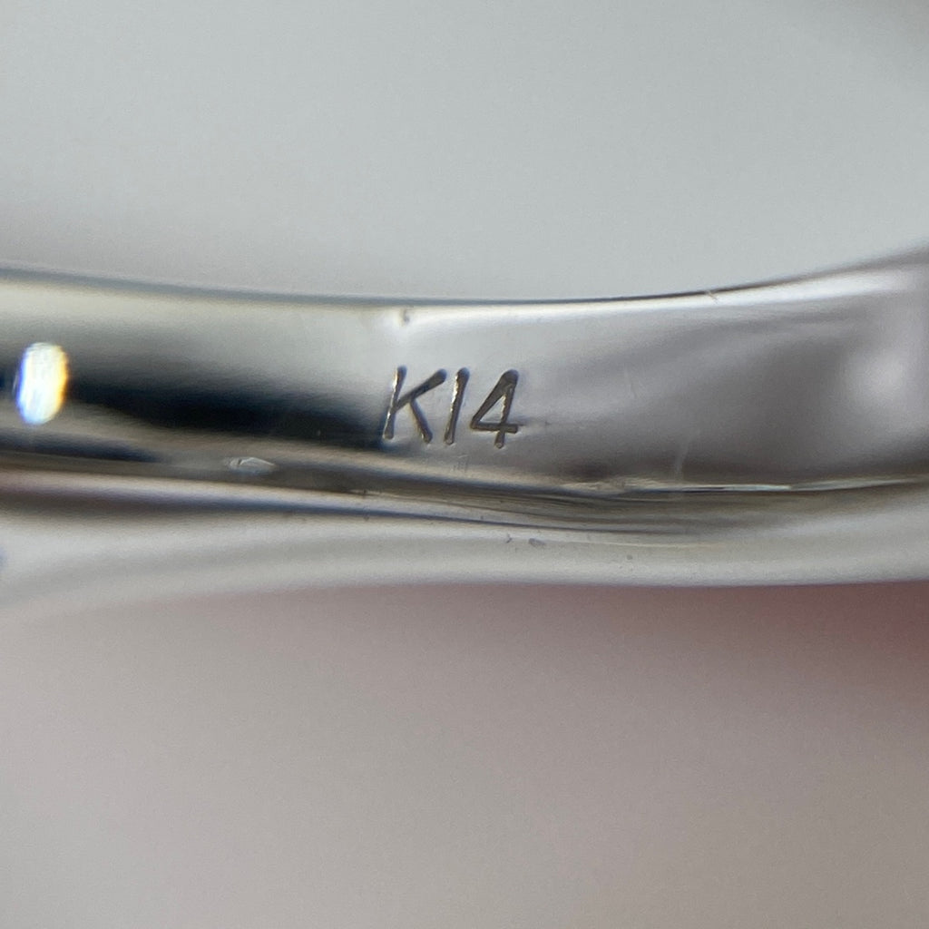 メレダイヤ デザインリング 指輪 リング 6号 K14 ダイヤモンド レディース 【中古】 
 ラッピング可