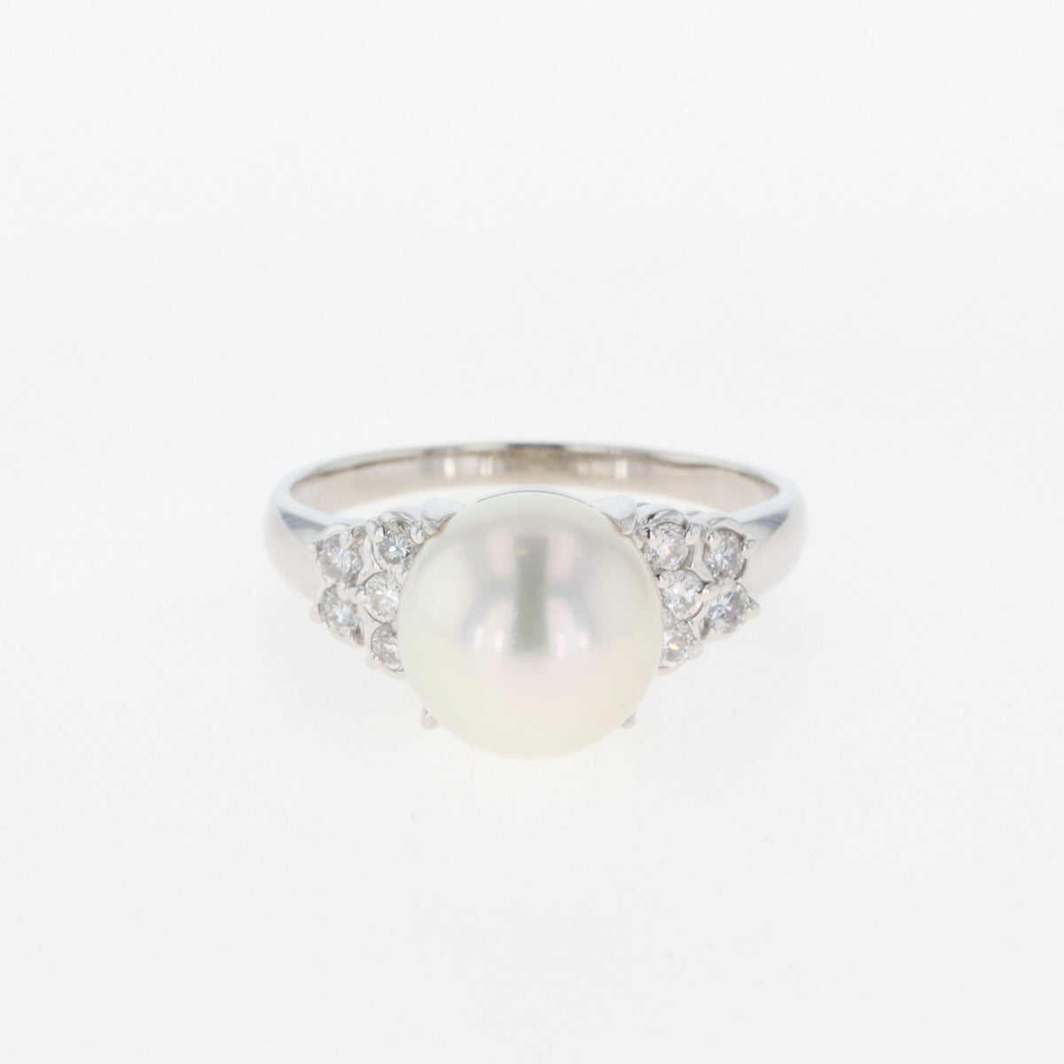 パール ダイヤモンド Pt900プラチナ×真珠 17号 レディース リング・指輪17号17号リング幅
