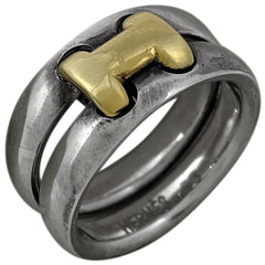 エルメス オランプ リング 指輪 Hロゴ リング 12号 メタル シルバー ゴールド レディース 【中古】 
 ラッピング可