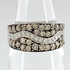 メレダイヤ デザインリング 指輪 K18 リング 14.5 750 ダイヤモンド レディース 【中古】 
 ラッピング可