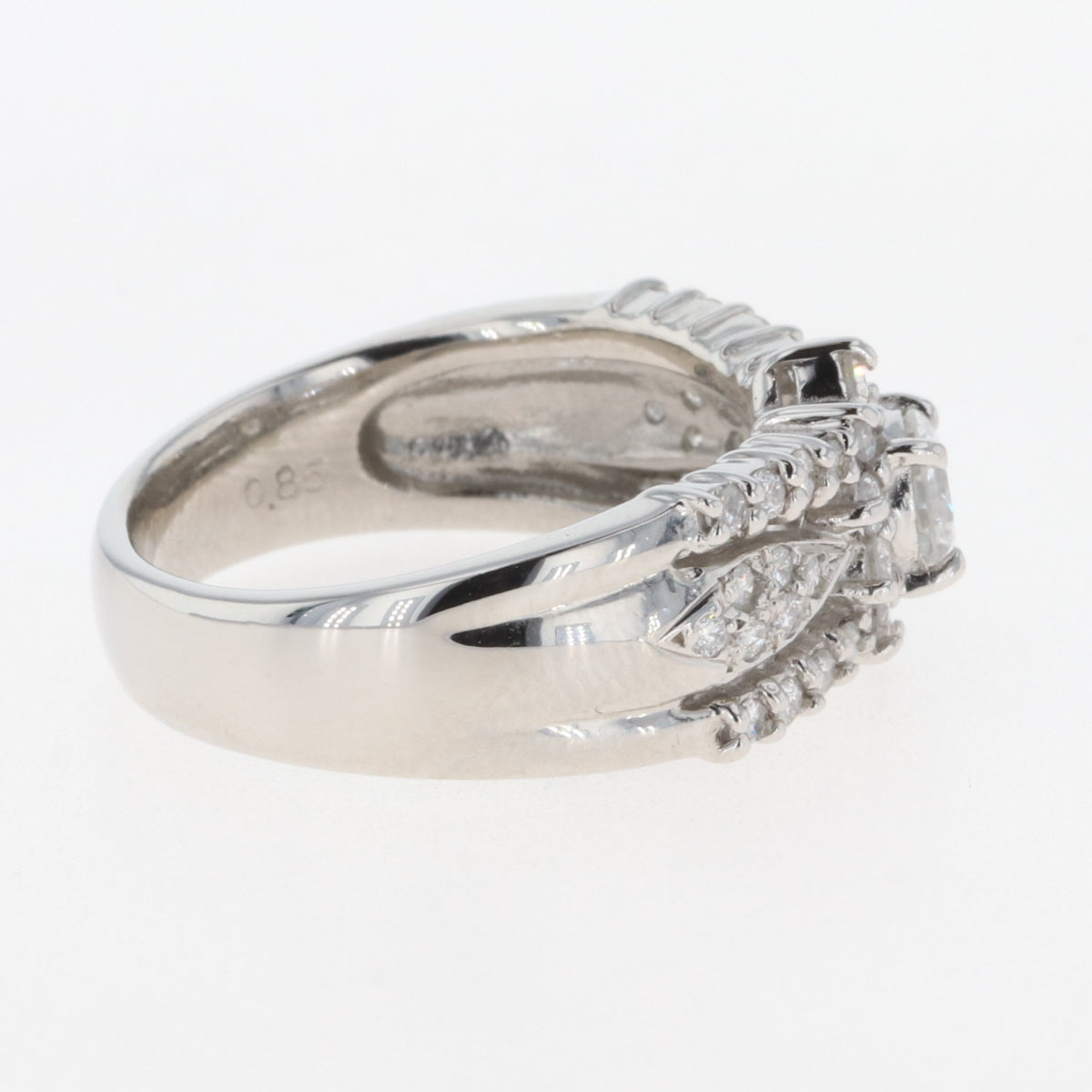 バイセルジュエリーメレダイヤ デザインリング 8.5号 Pt900 - リング(指輪)