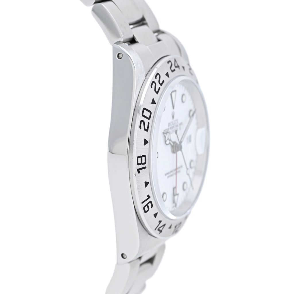 ロレックス エクスプローラー2 16570 腕時計 SS 自動巻き ホワイト メンズ 【中古】 
 ラッピング可