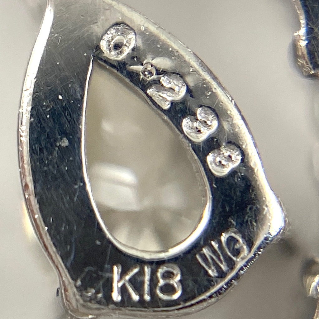 ダイヤモンド デザインネックレス WG ホワイトゴールド ペンダント メレダイヤ ネックレス K18 WG ダイヤモンド レディース 【中古】 
 ラッピング可