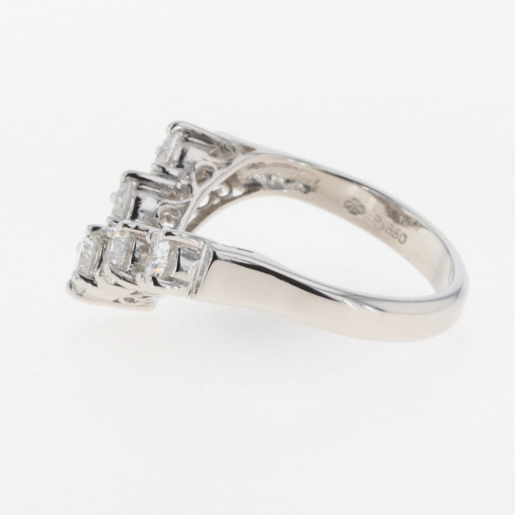 メレダイヤ デザインリング プラチナ 指輪 リング 11号 Pt850 ダイヤモンド レディース 【中古】 
 ラッピング可