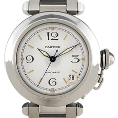 カルティエ パシャＣ W31015M7 腕時計 SS 自動巻き ホワイト ユニセックス 【中古】 
 ラッピング可