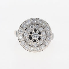 メレダイヤ デザインリング プラチナ 指輪 リング 6.5号 Pt850 ダイヤモンド レディース 【中古】 
 ラッピング可