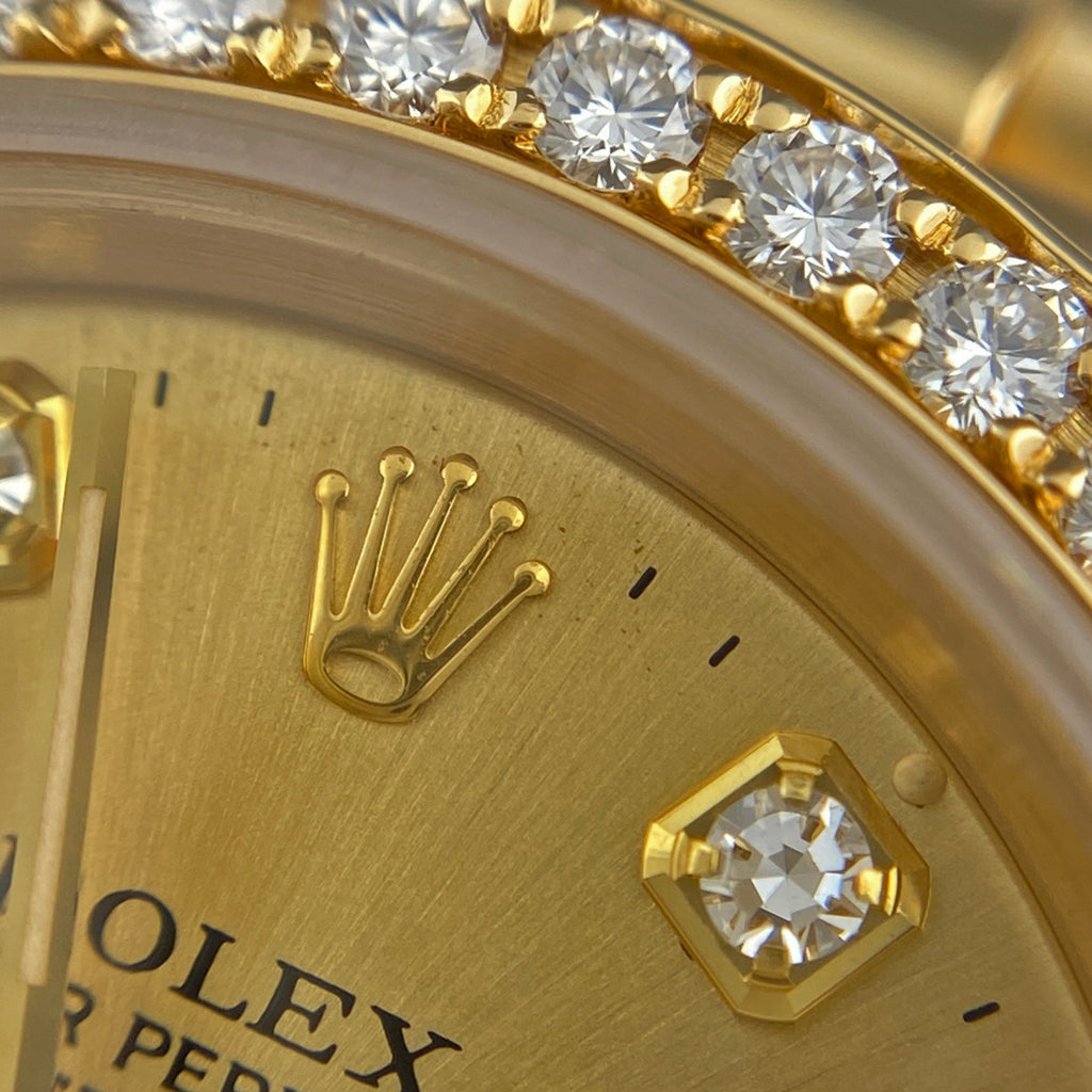 ロレックス デイトジャスト  69138G 腕時計 YG ダイヤモンド 自動巻き シャンパンゴールド レディース 【中古】 
 ラッピング可