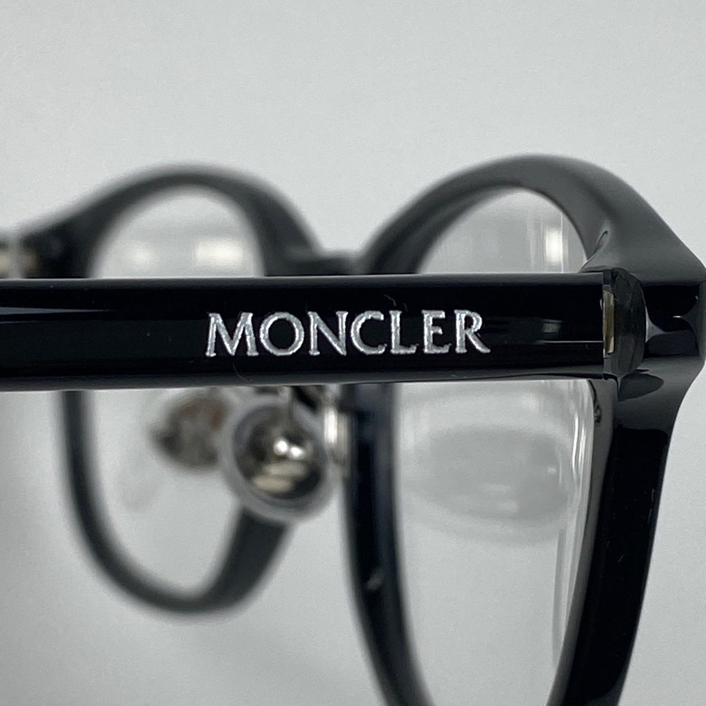 モンクレール ロゴ メガネ アイウェア 伊達メガネ 眼鏡 プラスチック ブラック 5173 レディース 【中古】 
 ラッピング可