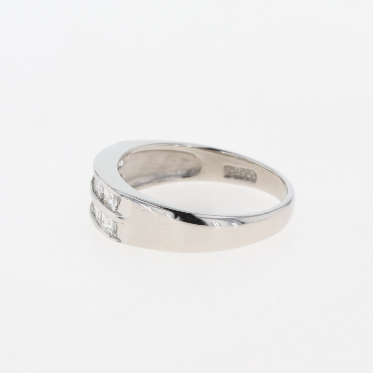 安い売りPt900 メレダイヤモンド 総1.05ct プラチナデザインリング 9号 7.3g 指輪 プラチナ台