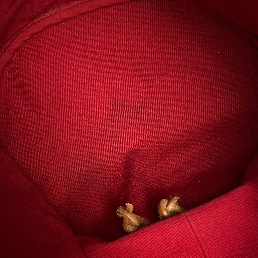 エルメス ポロションミミル GM 巾着型 Hロゴ リュック ショルダーバッグ キャンバス レッド レディース 【中古】