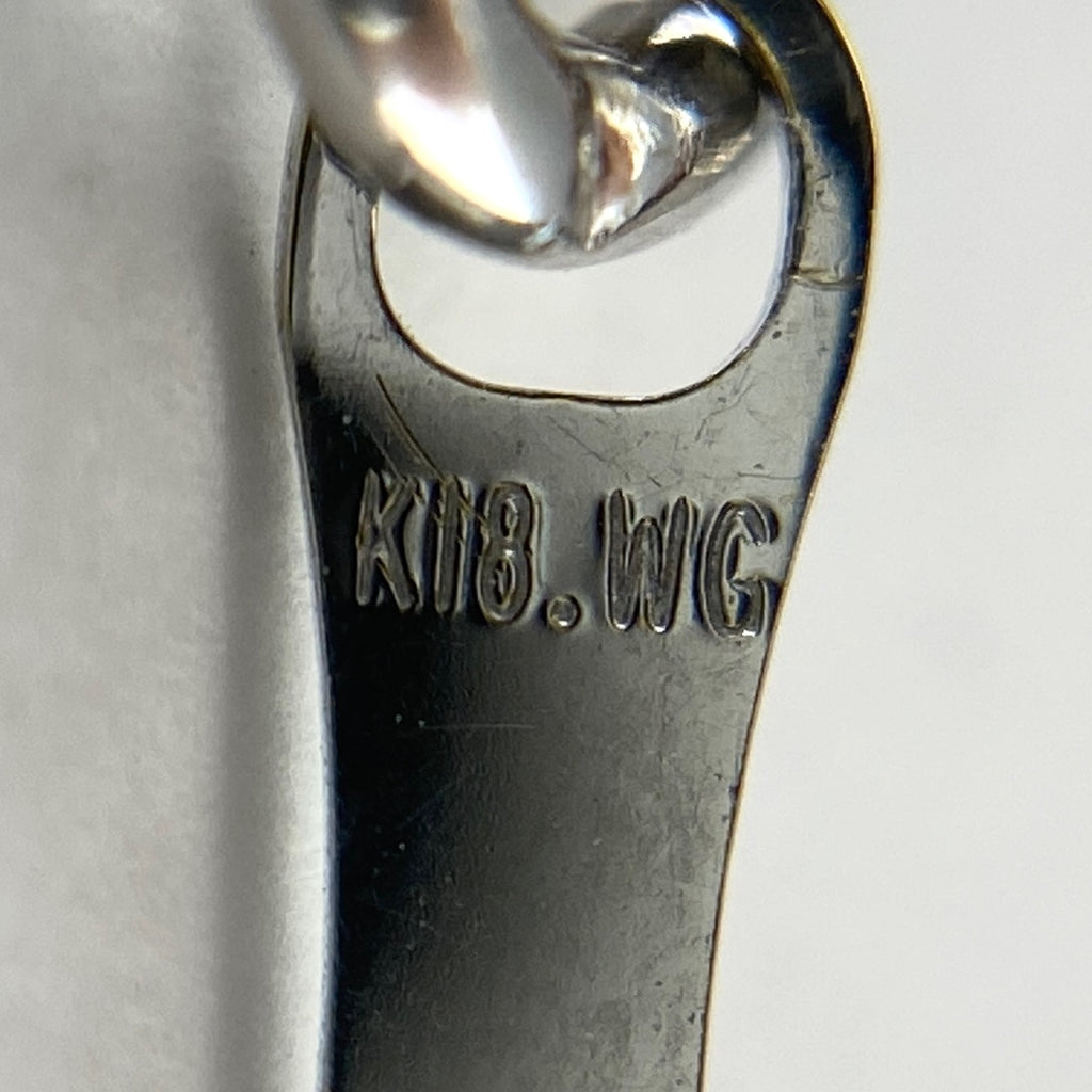 メレダイヤ デザインネックレス プラチナ WG ホワイトゴールド ペンダント ネックレス K18 WG Pt900 レディース 【中古】 
 ラッピング可