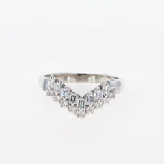 メレダイヤ デザイン リング プラチナ 指輪 リング 9号 Pt900 ダイヤモンド レディース 【中古】 
 ラッピング可