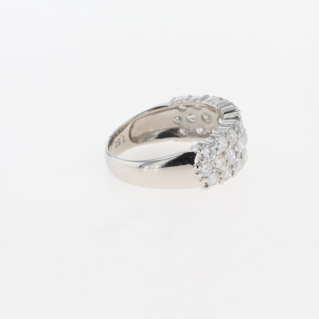 メレダイヤ デザインリング プラチナ 指輪 リング 10号 Pt1000 ダイヤモンド レディース 【中古】 
 ラッピング可