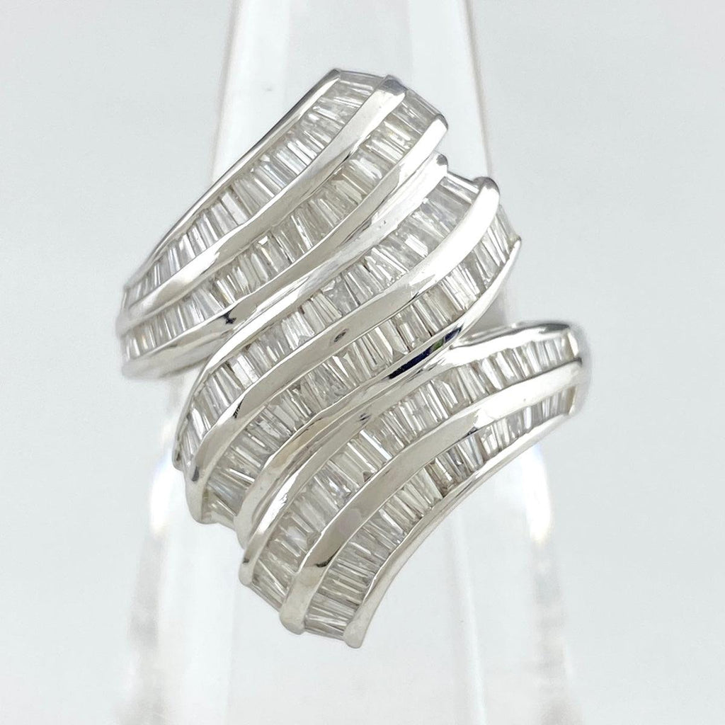 メレダイヤ デザインリング プラチナ 指輪 リング 10.5号 Pt900 ダイヤモンド レディース 【中古】 
 ラッピング可 - バイセルブランシェ