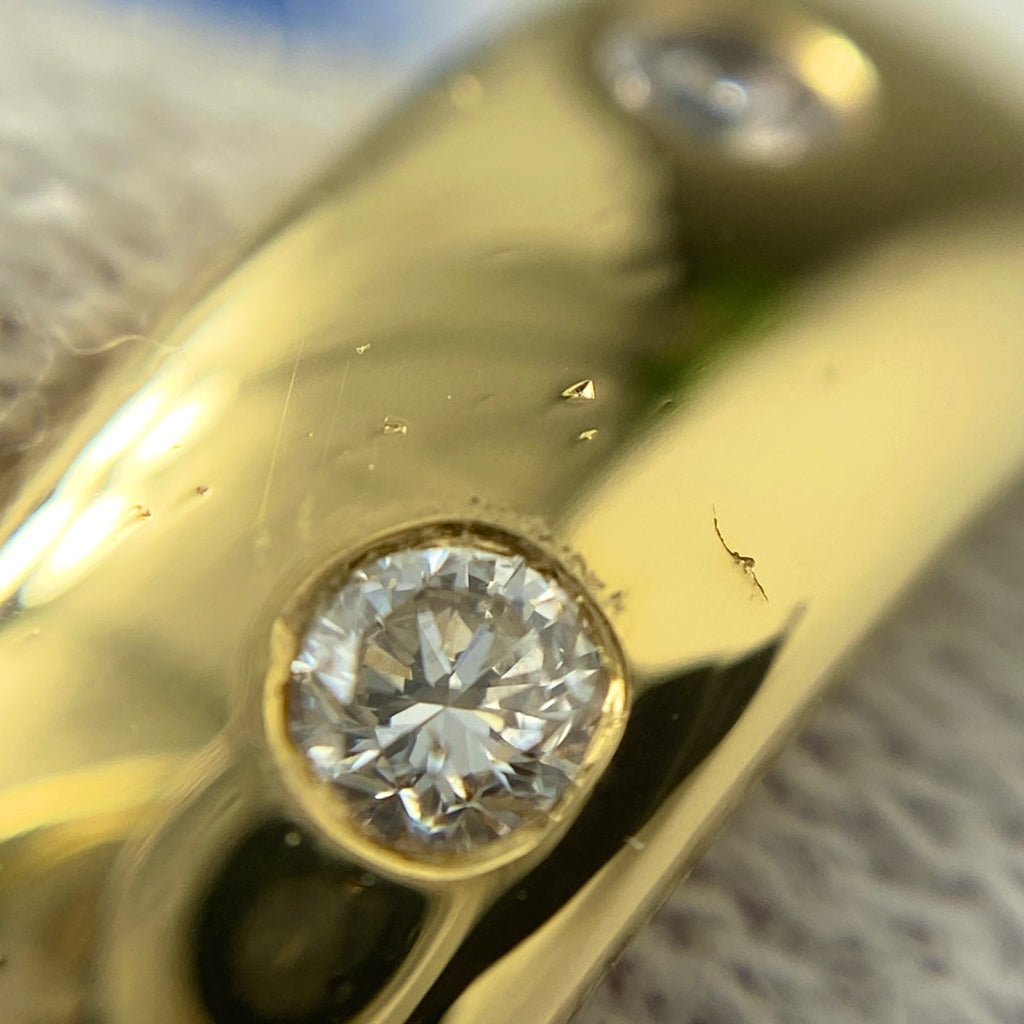 メレダイヤ デザインリング YG イエローゴールド 指輪 リング 13.5号 K18 ダイヤモンド レディース 【中古】 
 ラッピング可