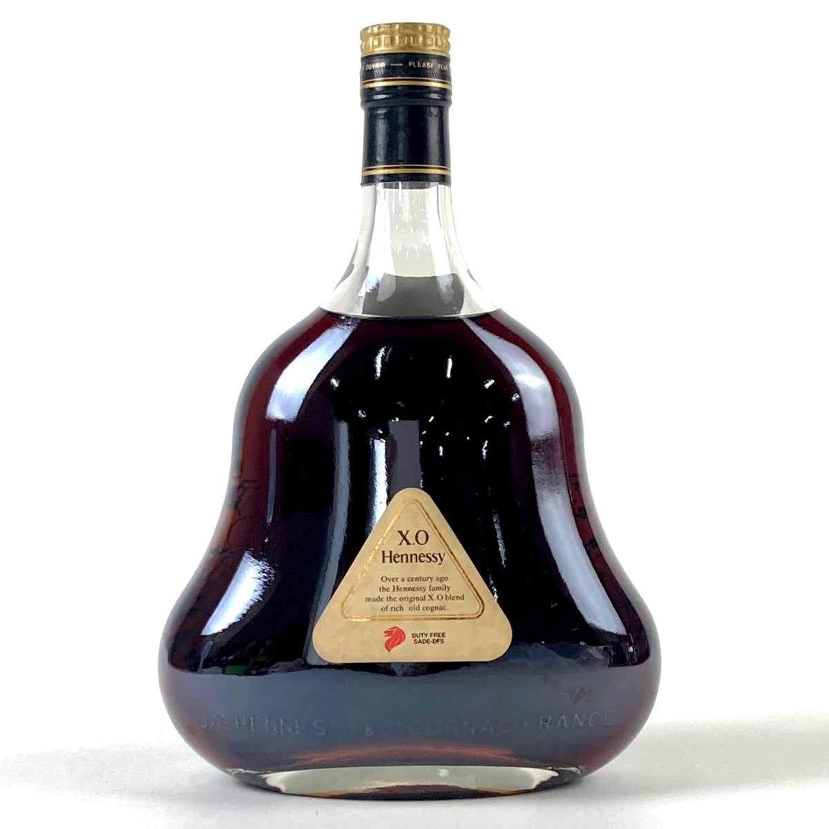 古酒 ブランデー ヘネシー X.O Hennessy コニャック 金キャップ クリアボトル 1000ｍｌ - 飲料