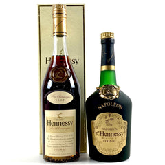 2本 ヘネシー Hennessy VSOP スリムボトル クリアボトル ナポレオン コニャック 700ml ブランデー セット 【古酒】